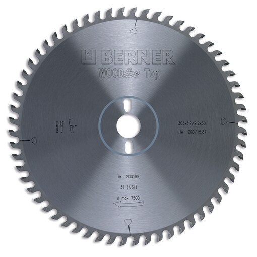 Cirkelzaagblad WOODline Top 303X3,2X30 P60